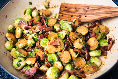 Brussel Sprouts with Apples & Bacon